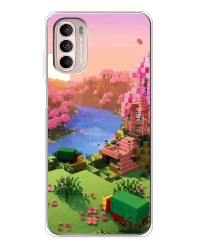 Чехол для Motorola MOTO G52 с картинкой «Розовое дерево Minecraft» Чехол для Motorola MOTO G52 с картинкой «Розовое дерево Minecraft»