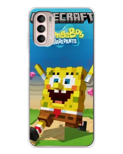 Чохол для Motorola MOTO G52 з картинкою «Губка Боб Minecraft» Чохол для Motorola MOTO G52 з картинкою «Губка Боб Minecraft»