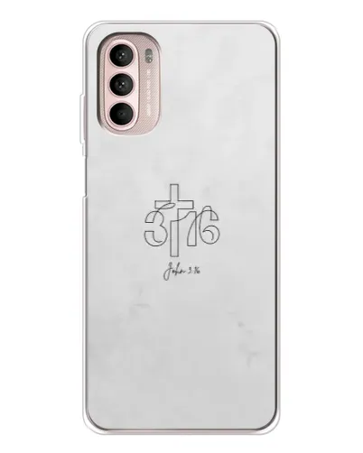 Чехол для Motorola MOTO G52 с картинкой «Иоанна 3:16 Крест»