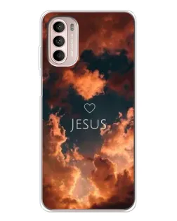 Чехол для Motorola MOTO G52 с картинкой «Сияние Имени Jesus»