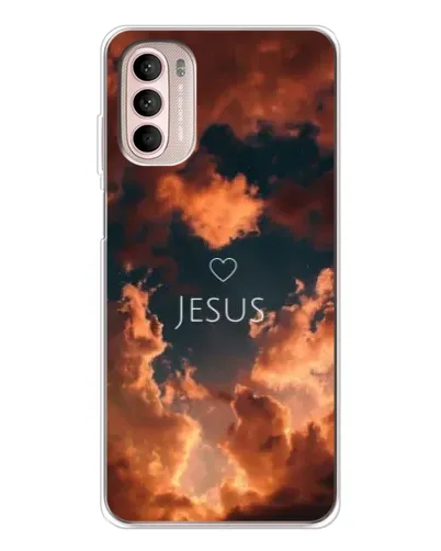 Чехол для Motorola MOTO G52 с картинкой «Сияние Имени Jesus»