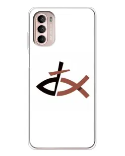 Чехол для Motorola MOTO G52 с картинкой «Рыба и крест»