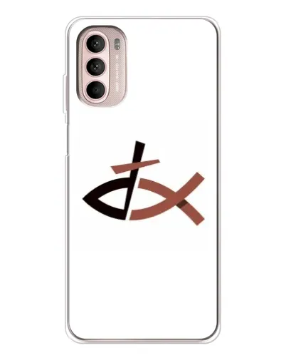 Чехол для Motorola MOTO G52 с картинкой «Рыба и крест»