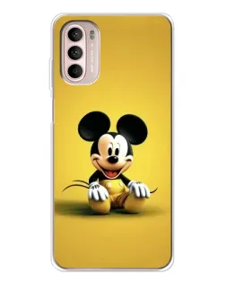 Чехол для Motorola MOTO G52 с картинкой «Микки на желтом»