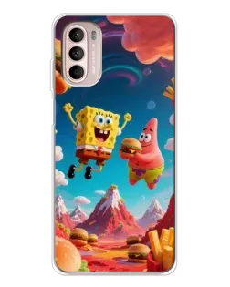 Чехол для Motorola MOTO G52 с картинкой «Космический фастфуд»