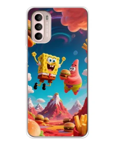Чехол для Motorola MOTO G52 с картинкой «Космический фастфуд»