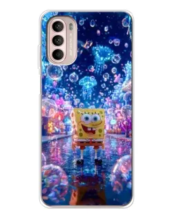 Чехол для Motorola MOTO G52 с картинкой «Неоновый океан»