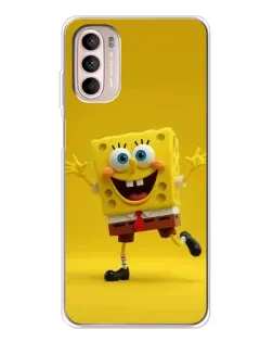 Чехол для Motorola MOTO G52 с картинкой «Позитивный Губка Боб»