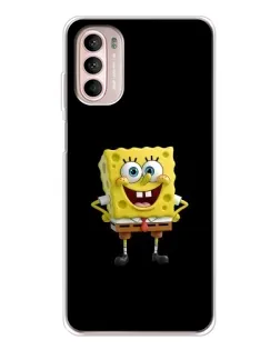 Чехол для Motorola MOTO G52 с картинкой «Классический Губка Боб»