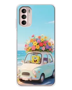Чехол для Motorola MOTO G52 с картинкой «Автомобильное путешествие»