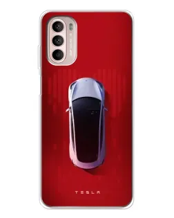 Чехол для Motorola MOTO G52 с картинкой «Tesla Top View»