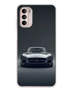 Чехол для Motorola MOTO G52 с картинкой «Mercedes на черном»