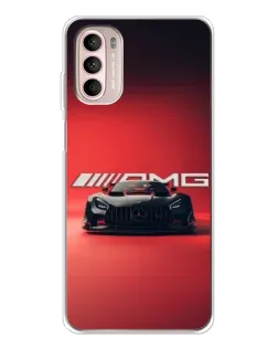Чехол для Motorola MOTO G52 с картинкой «Mercedes AMG — красная линия»