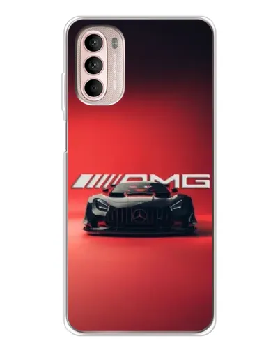 Чехол для Motorola MOTO G52 с картинкой «Mercedes AMG — красная линия»