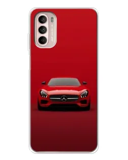 Чехол для Motorola MOTO G52 с картинкой «Красный Mercedes AMG»