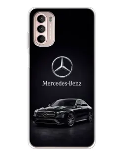 Чехол для Motorola MOTO G52 с картинкой «Mercedes — решетка радиатора»