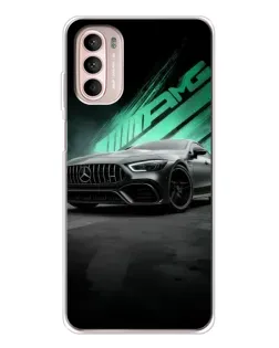 Чехол для Motorola MOTO G52 с картинкой «Темный Mercedes AMG»