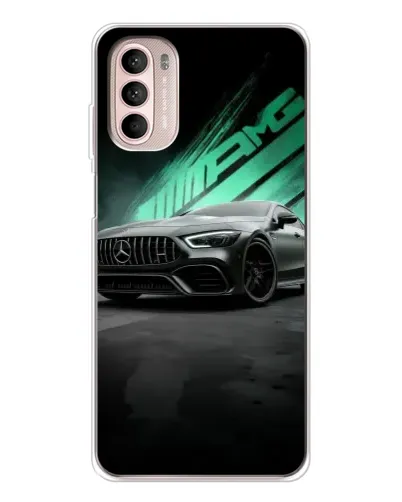 Чехол для Motorola MOTO G52 с картинкой «Темный Mercedes AMG»