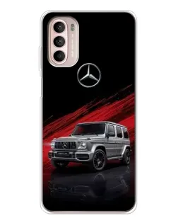 Чехол для Motorola MOTO G52 с картинкой «Mercedes G-Class красный»