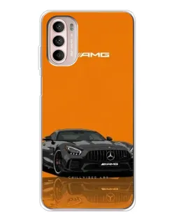 Чехол для Motorola MOTO G52 с картинкой «Оранжевый Mercedes AMG»