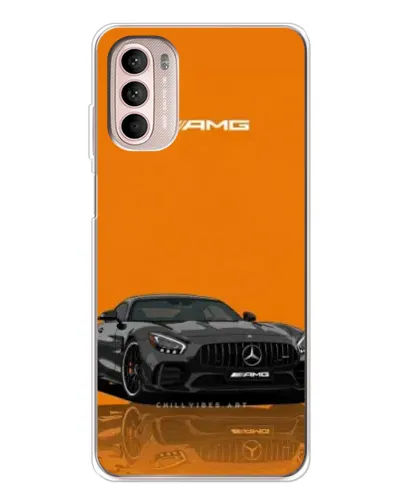 Чехол для Motorola MOTO G52 с картинкой «Оранжевый Mercedes AMG»