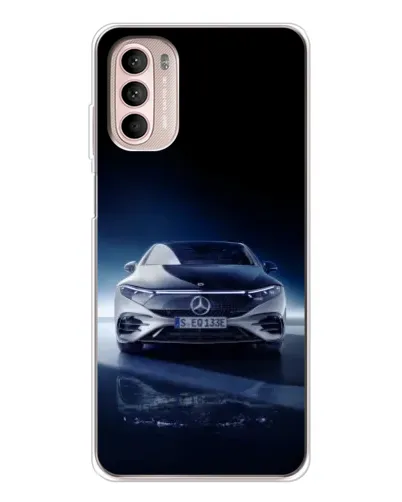 Чехол для Motorola MOTO G52 с картинкой «Ночной Mercedes EQ»
