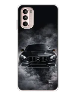 Чехол для Motorola MOTO G52 с картинкой «Mercedes в дыму»