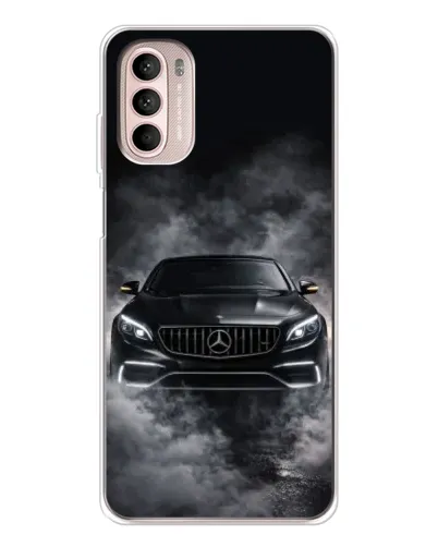 Чехол для Motorola MOTO G52 с картинкой «Mercedes в дыму»