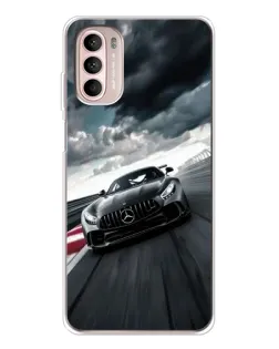 Чехол для Motorola MOTO G52 с картинкой «Гоночный Mercedes AMG»