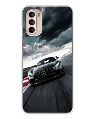 Чехол для Motorola MOTO G52 с картинкой «Гоночный Mercedes AMG»