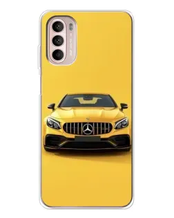 Чехол для Motorola MOTO G52 с картинкой «Желтый Mercedes GT»