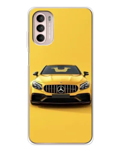 Чехол для Motorola MOTO G52 с картинкой «Желтый Mercedes GT»