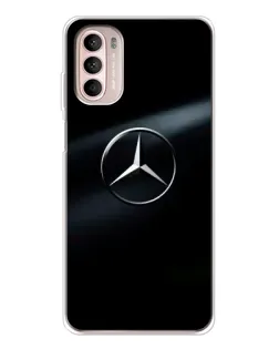 Чехол для Motorola MOTO G52 с картинкой «Mercedes на металле»