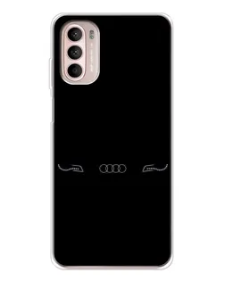 Чехол для Motorola MOTO G52 с картинкой «Audi — световой подпись»