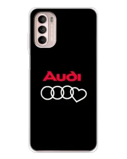 Чехол для Motorola MOTO G52 с картинкой «Логотип Audi Heart»