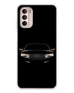 Чехол для Motorola MOTO G52 с картинкой «Audi — ночной контур»