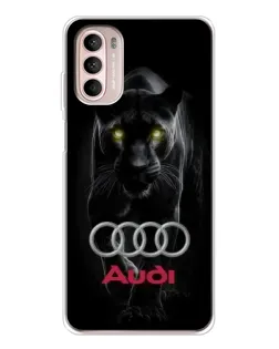 Чехол для Motorola MOTO G52 с картинкой «Пантера и Audi»