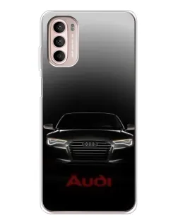 Чехол для Motorola MOTO G52 с картинкой «Audi — градиентный контур»