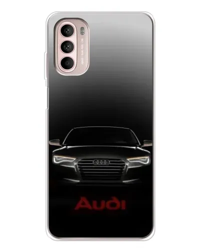 Чехол для Motorola MOTO G52 с картинкой «Audi — градиентный контур» Чехол для Motorola MOTO G52 с картинкой «Audi — градиентный контур»