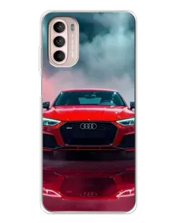 Чехол для Motorola MOTO G52 с картинкой «Audi RS — красный стиль»