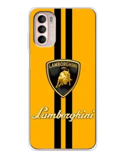 Чехол для Motorola MOTO G52 с картинкой «Lamborghini Stripe желтый»