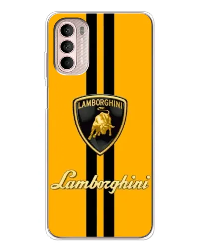 Чехол для Motorola MOTO G52 с картинкой «Lamborghini Stripe желтый»