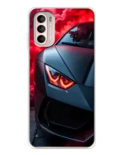 Чехол для Motorola MOTO G52 с картинкой «Lamborghini красное сияние»