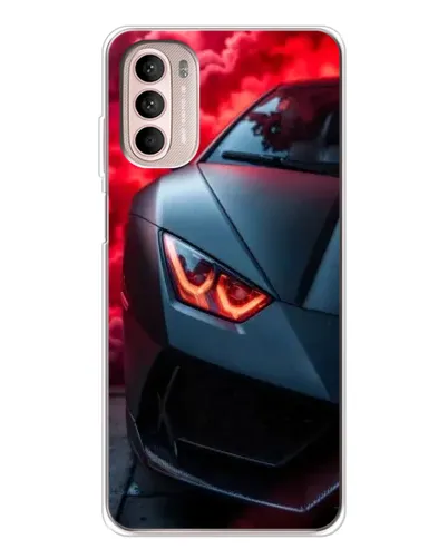Чехол для Motorola MOTO G52 с картинкой «Lamborghini красное сияние»