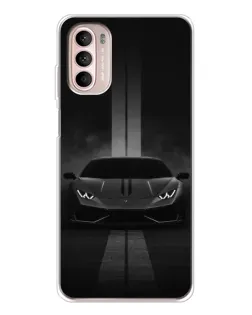 Чехол для Motorola MOTO G52 с картинкой «Lamborghini симметрия дорог»