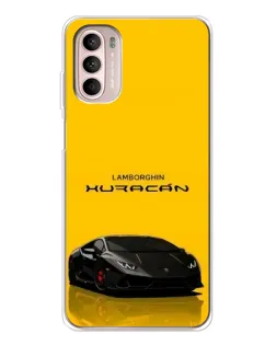 Чехол для Motorola MOTO G52 с картинкой «Lamborghini Huracan черный»