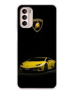 Чехол для Motorola MOTO G52 с картинкой «Lamborghini желтый акцент»