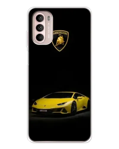 Чехол для Motorola MOTO G52 с картинкой «Lamborghini желтый акцент»