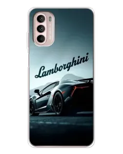 Чехол для Motorola MOTO G52 с картинкой «Классическая надпись Lamborghini»