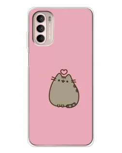 Чехол для Motorola MOTO G52 с картинкой «Pusheen сердце»